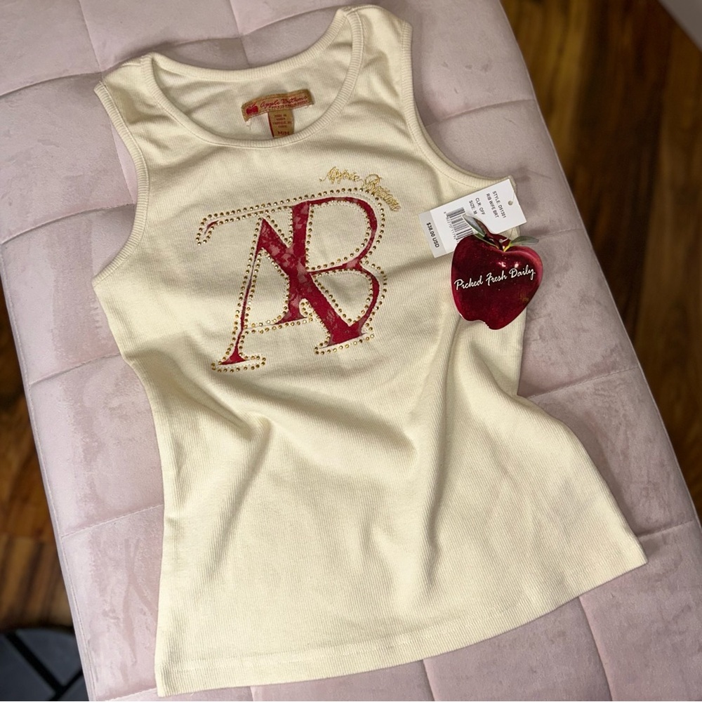 Apple Bottoms NWT Logo Tank Top Cream Size M
